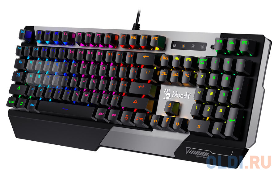 Клавиатура A4Tech Bloody B865R механическая серый/черный USB for gamer LED фото
