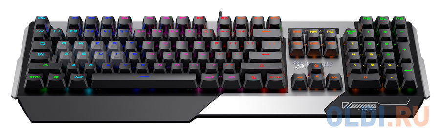 Клавиатура A4Tech Bloody B865R механическая серый/черный USB for gamer LED фото