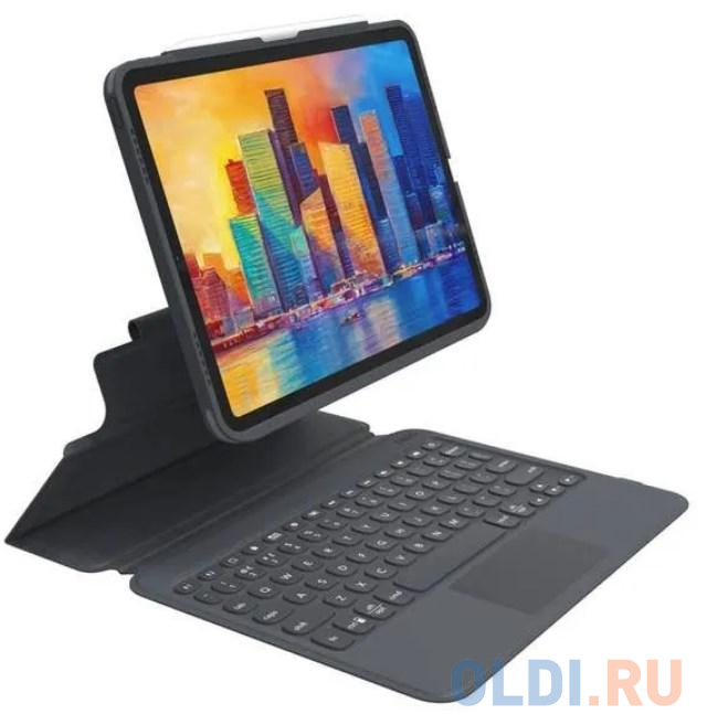 Cъемная клавиатура с трекпадом Zagg Pro Keys Wireless Keyboard-RU для iPad Pro 10,9"/11" Цвет: Черный/серый. Питание от встроенного аккумулятора. Интерфейс: USB Type-C.