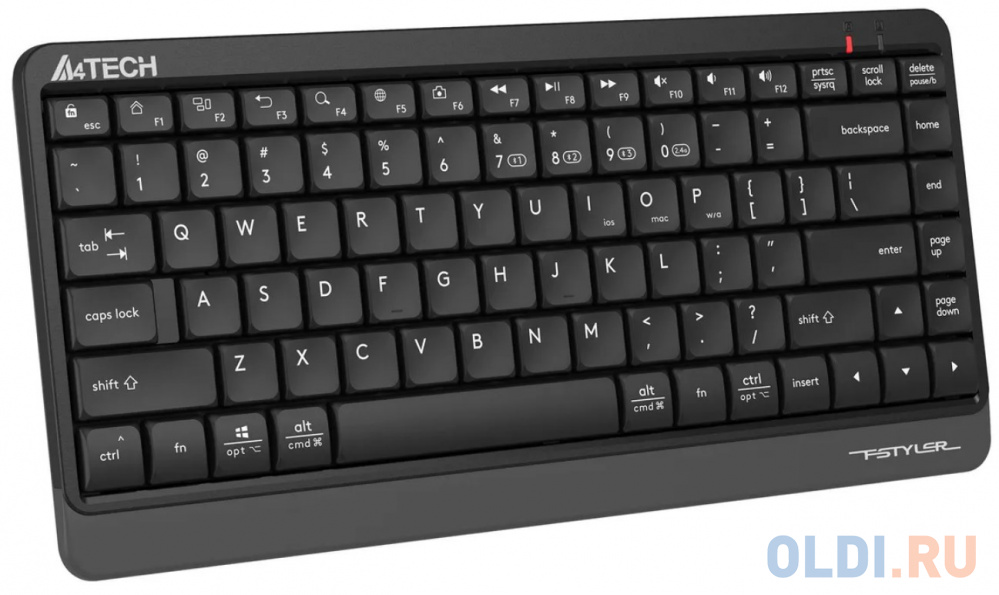 Клавиатура A4Tech Fstyler FBK11 черный/серый USB беспроводная BT/Radio slim фото