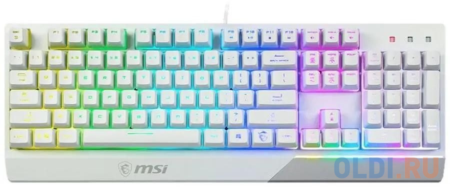 Клавиатура MSI Vigor GK30 белый USB for gamer LED