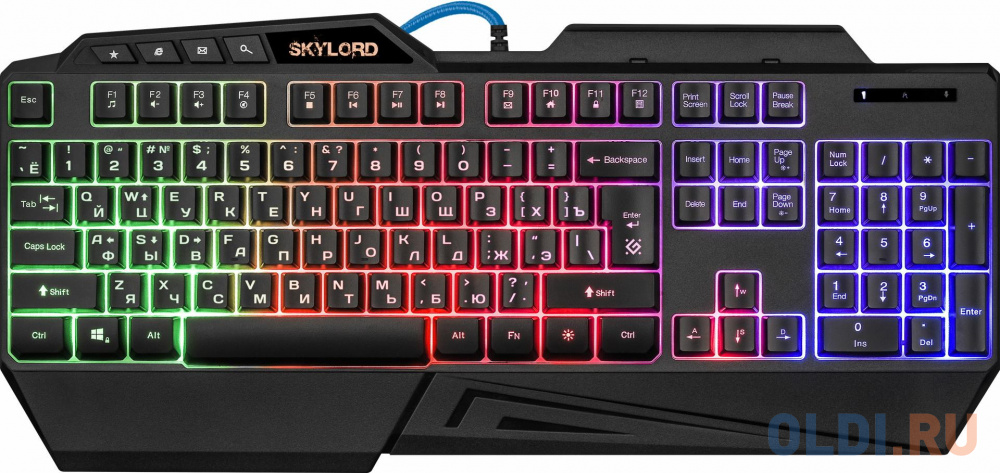 Клавиатура Defender GK-126 RU Black USB, цвет черный - фото 1