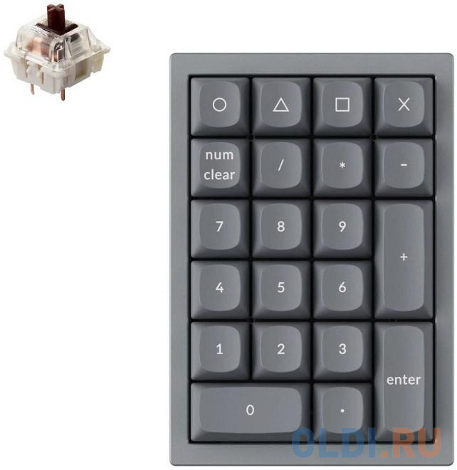 

Клавиатура Keychron Q0 Grey USB Type-C, Серый