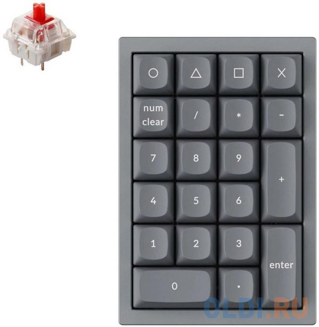 

Клавиатура Keychron Q0 Grey USB Type-C, Серый