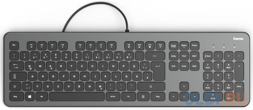 

Клавиатура HAMA KC-700 Grey USB, Черный