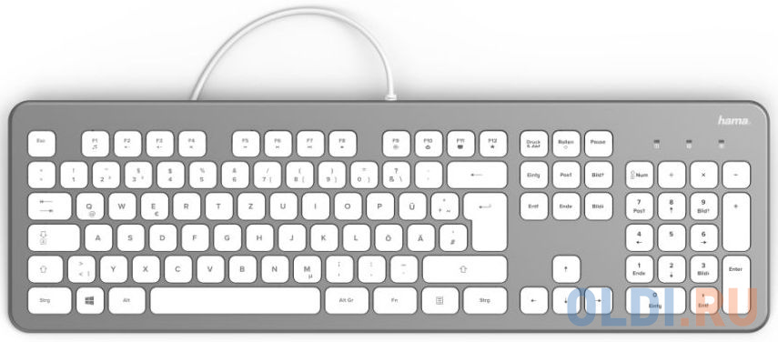 

Клавиатура HAMA KC-700 Silver USB, Серебристый