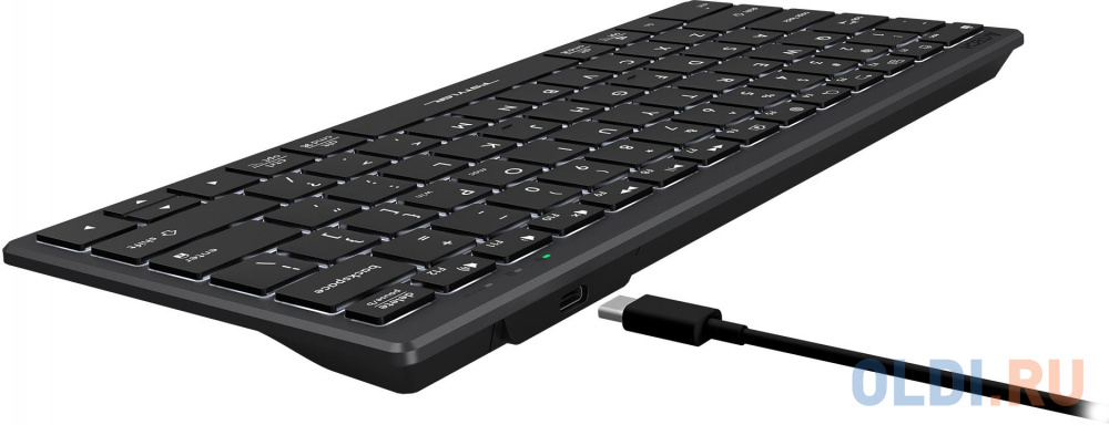 Клавиатура A4Tech Fstyler FX61 серый/белый USB slim Multimedia LED (FX61 GREY) oklick 830st usb [1011937] клавиатура беспроводная slim multimedia touch