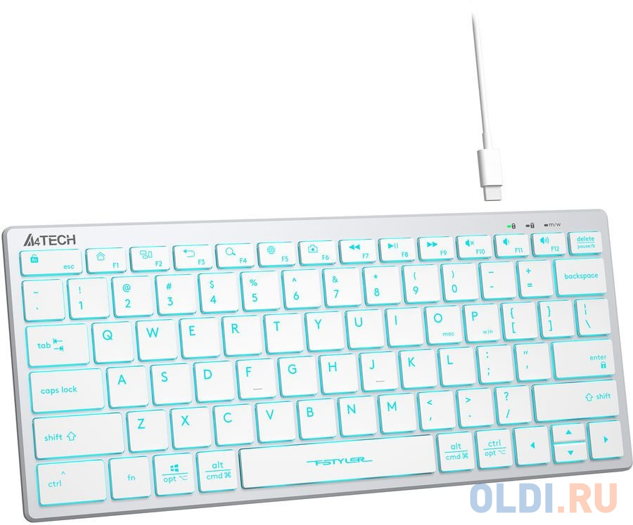 Клавиатура A4TECH FX61 White USB фото