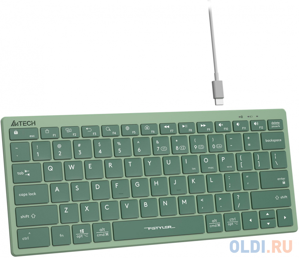 Клавиатура A4TECH Fstyler FBX51C Green Радио Bluetooth фото