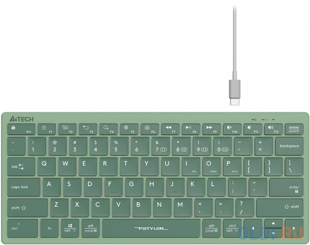 Клавиатура A4TECH Fstyler FBX51C Green Радио Bluetooth фото