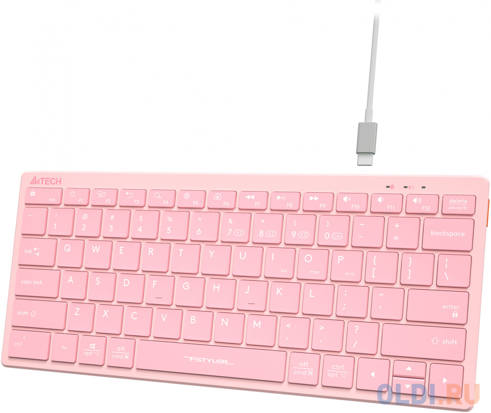Клавиатура A4TECH Fstyler FBX51C Pink Радио Bluetooth фото