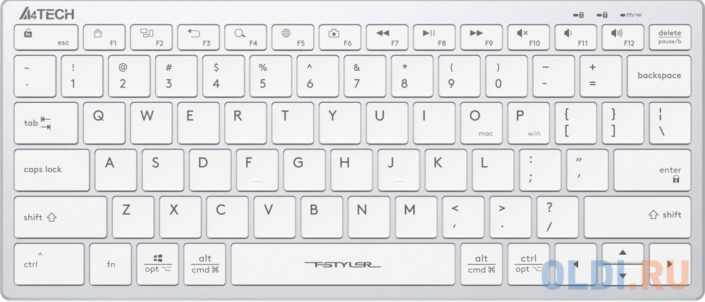 Клавиатура A4TECH Fstyler FX51 White USB клавиатура проводная a4tech kls 7muu slim usb серый