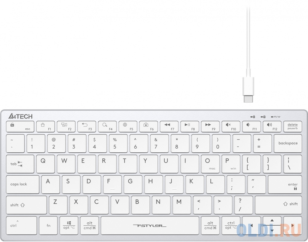 Клавиатура A4TECH Fstyler FX51 White USB фото