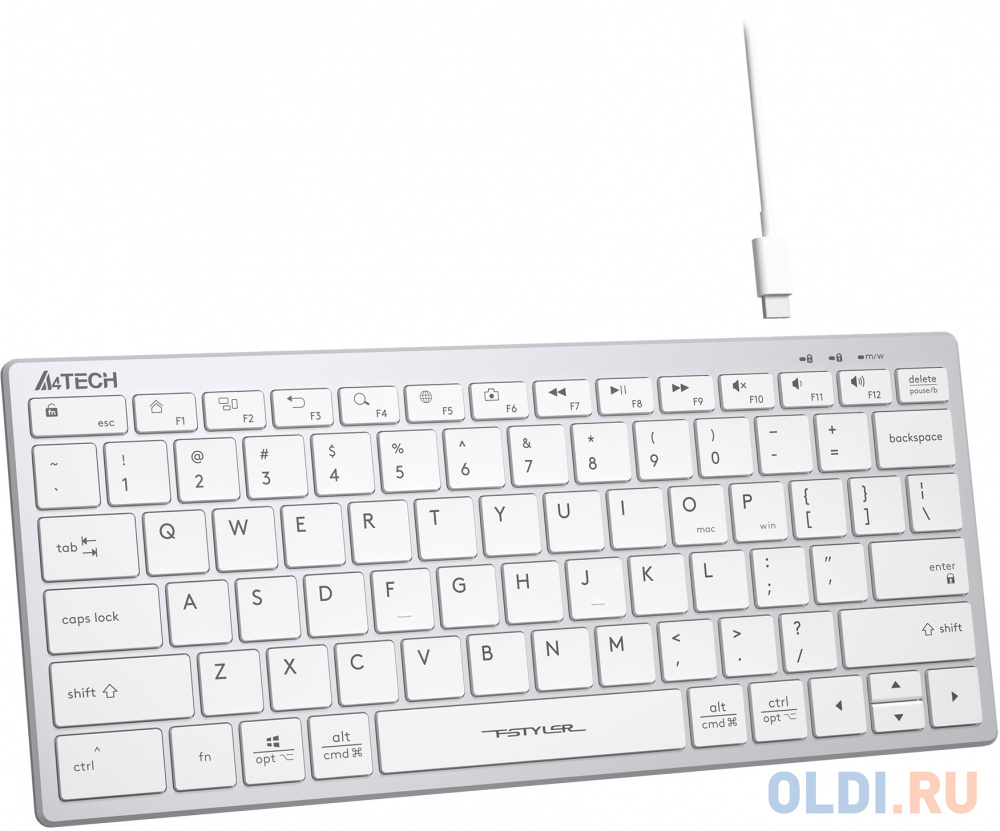 Клавиатура A4TECH Fstyler FX51 White USB фото