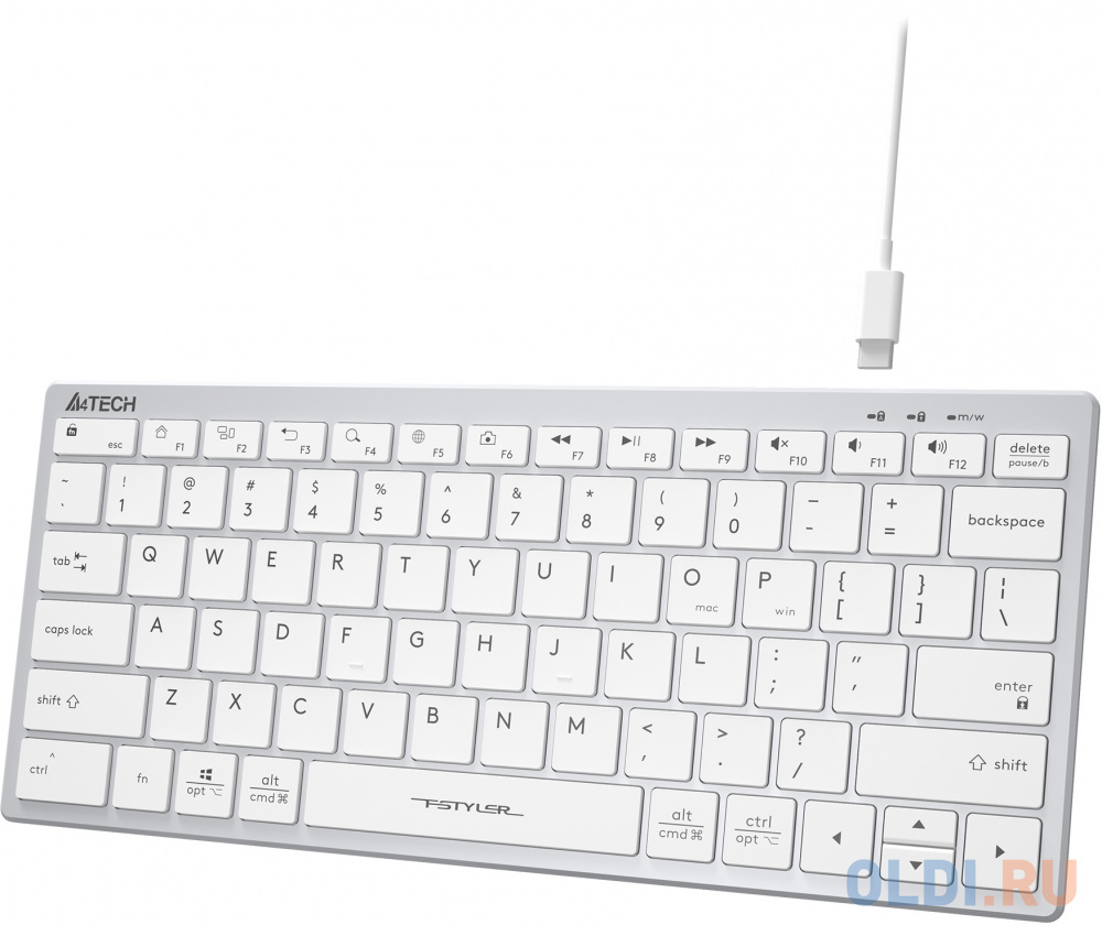 Клавиатура A4TECH Fstyler FX51 White USB фото