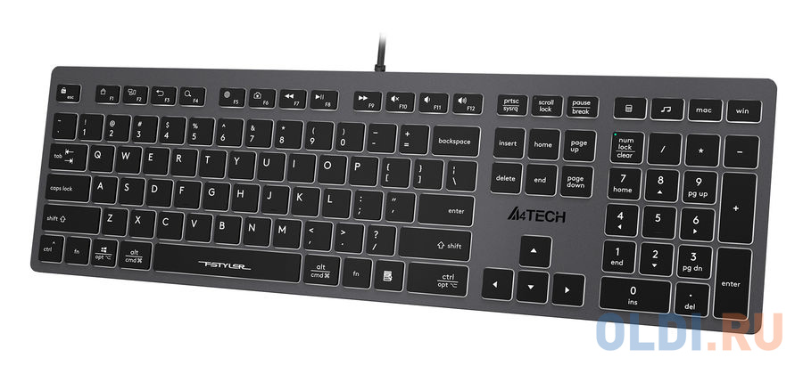 Клавиатура A4TECH Fstyler FX60 Grey USB фото
