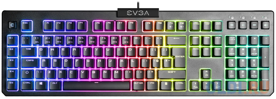 Клавиатура EVGA Keyboard Z12 Black USB игровая клавиатура cooler master keyboard ck530 v2 brown switch ru layout