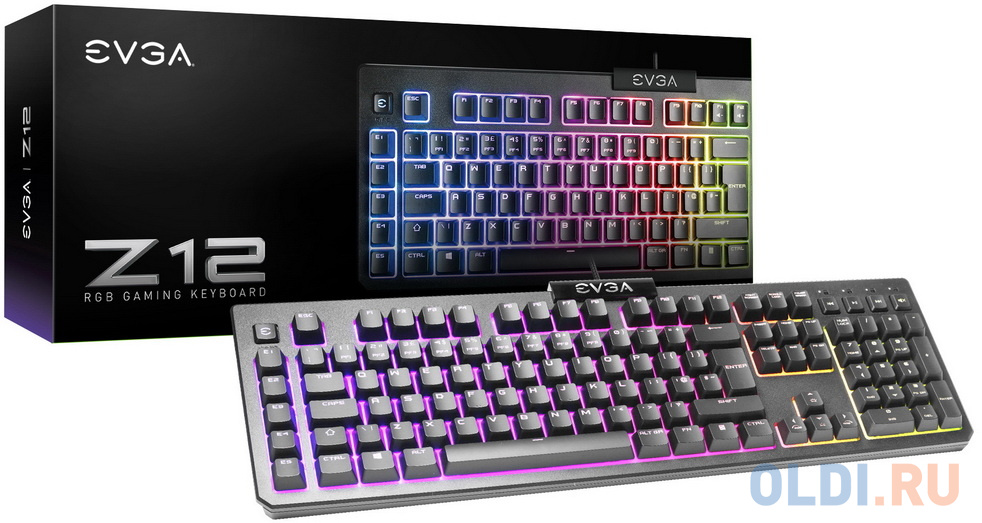 Клавиатура EVGA Keyboard Z12 Black USB фото