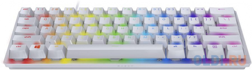 клавиатура проводная oklick 505m usb белый Клавиатура Razer Huntsman Mini - Mercury Ed. White USB