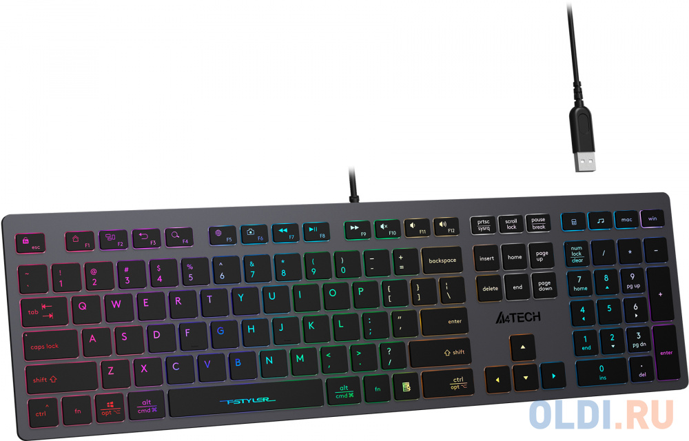 Клавиатура A4TECH FX60H Grey USB фото