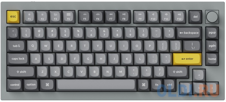 

Клавиатура Keychron Q1-N2 Grey USB USB Type-C, Серый