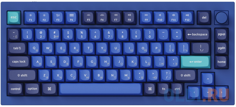 

Клавиатура Keychron Q1-O1 Blue USB USB Type-C, Синий