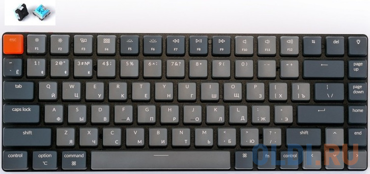 Клавиатура Keychron K3-D2 Grey Bluetooth USB Type-C