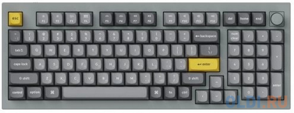 Клавиатура Keychron Q5-N2 Grey USB, цвет белый