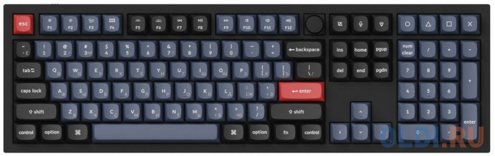Клавиатура Keychron Q6-M2 Black USB, цвет белый