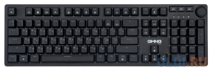 Клавиатура Oklick GMNG 925GK Black USB, цвет прозрачный