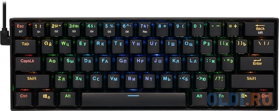 Клавиатура Defender Draconic Black Bluetooth кресло для геймеров aerocool aero 2 alpha black blue сине