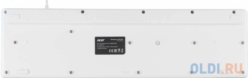 Клавиатура Acer OKW123,  USB, белый [zl.kbdee.00d] фото