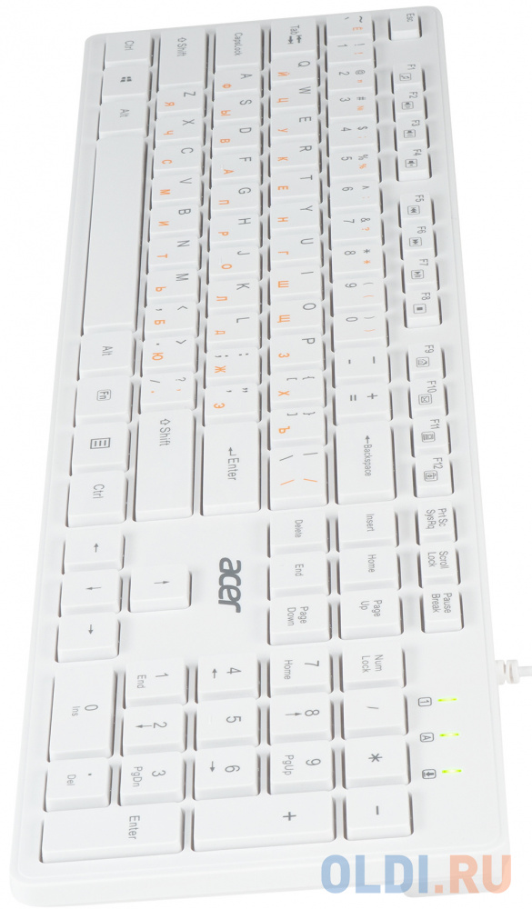 Клавиатура Acer OKW123,  USB, белый [zl.kbdee.00d] фото