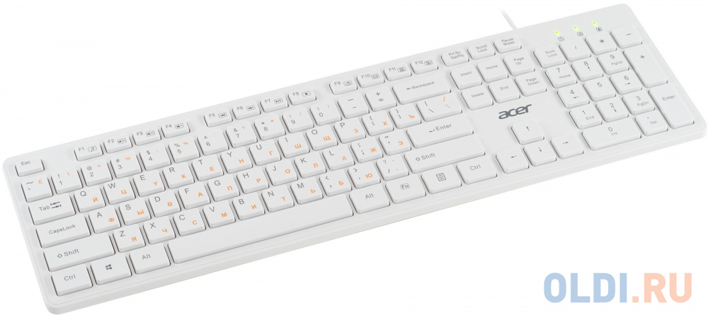 Клавиатура Acer OKW123,  USB, белый [zl.kbdee.00d] фото