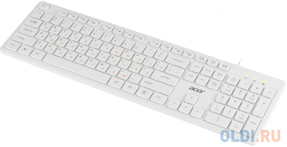 Клавиатура Acer OKW123,  USB, белый [zl.kbdee.00d] фото
