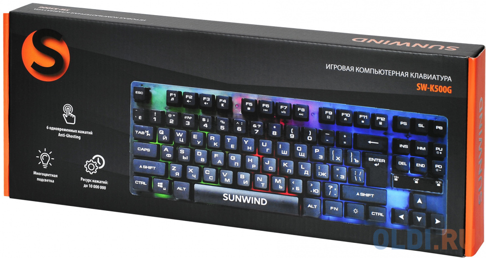 Клавиатура SunWind SW-K500G,  USB, черный [1422364] фото