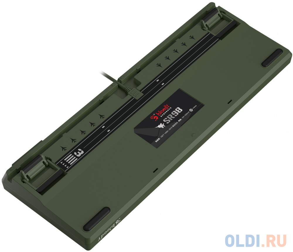 Клавиатура A4TECH Bloody S98 Aviator,  USB, зеленый фото