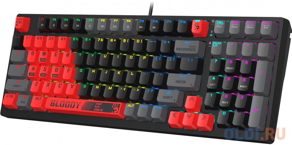 Клавиатура A4Tech Bloody S98 механическая красный/черный USB for gamer LED (SPORTS RED) фото