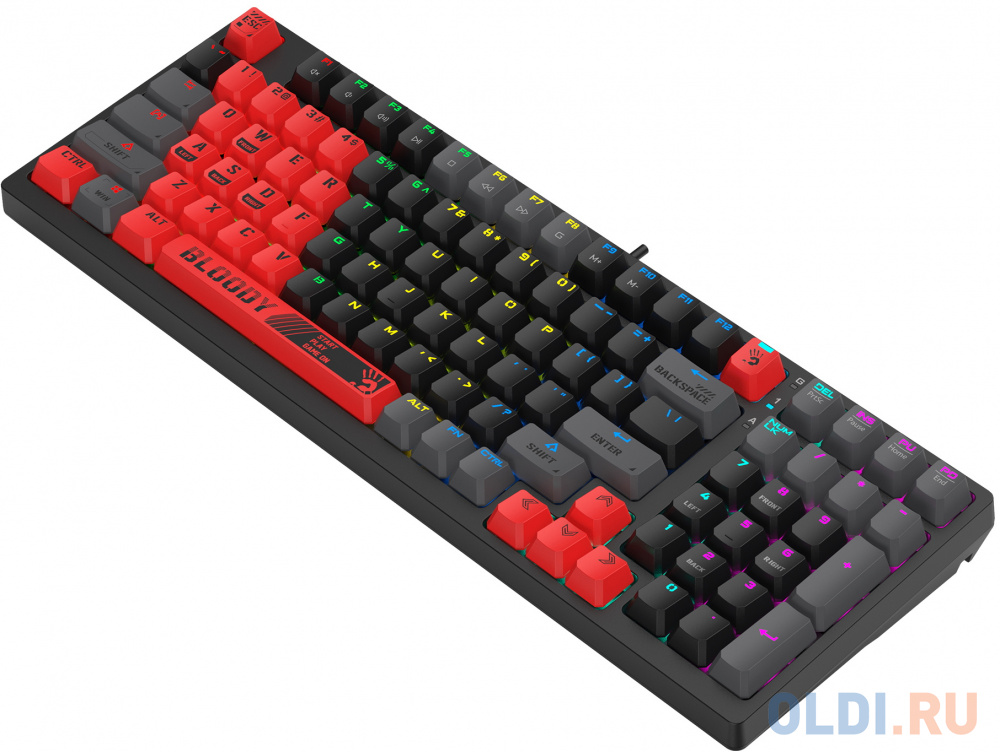 Клавиатура A4Tech Bloody S98 механическая красный/черный USB for gamer LED (SPORTS RED) фото