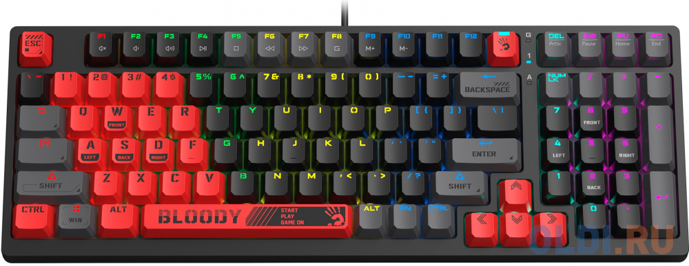 Клавиатура A4Tech Bloody S98 механическая красный/черный USB for gamer LED (SPORTS RED) фото