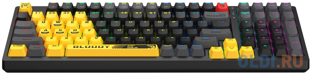 Клавиатура A4Tech Bloody S98 механическая желтый/серый USB for gamer LED (SPORTS LIME) фото