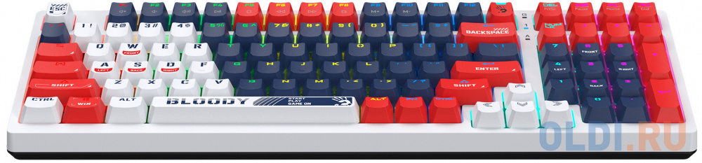 Клавиатура A4Tech Bloody S98 механическая синий/белый USB for gamer LED (SPORTS NAVY) фото
