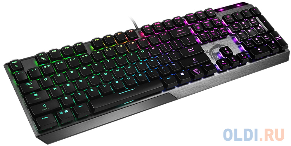 Gaming Keyboard MSI VIGOR GK50 LOW PROFILE, Wired, Mechanical, with Kailh Low Profile Tactile Keys, Floating Key Design, RGB, Black фото