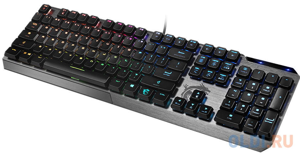 Gaming Keyboard MSI VIGOR GK50 LOW PROFILE, Wired, Mechanical, with Kailh Low Profile Tactile Keys, Floating Key Design, RGB, Black фото