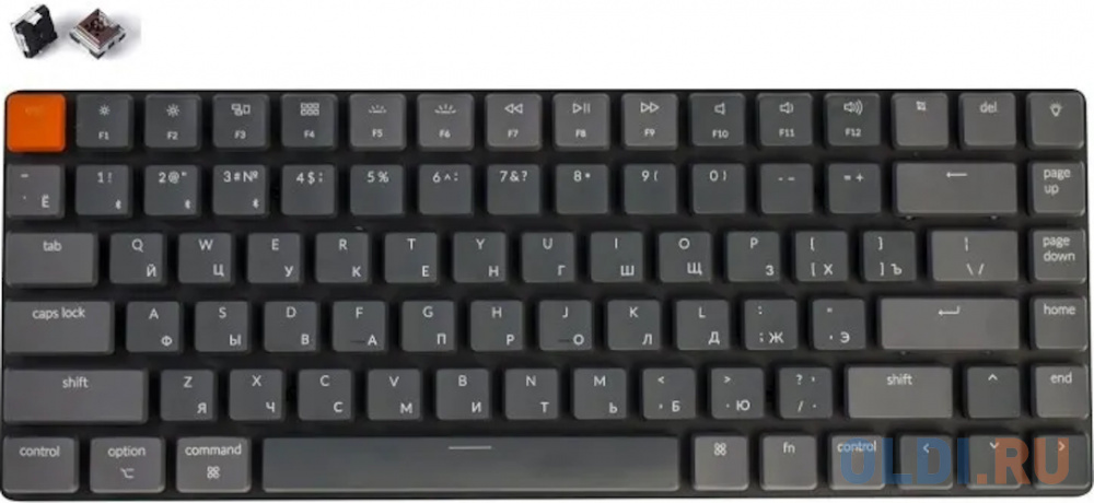 Клавиатура Keychron K3 Black/Grey Bluetooth USB Type-C, цвет белый