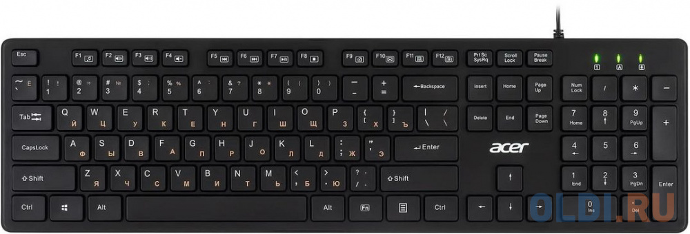 Клавиатура Acer OKW122,  USB, черный [zl.kbdee.00c]