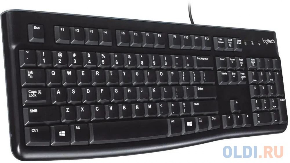 Клавиатура Logitech K120 Black USB, цвет белый