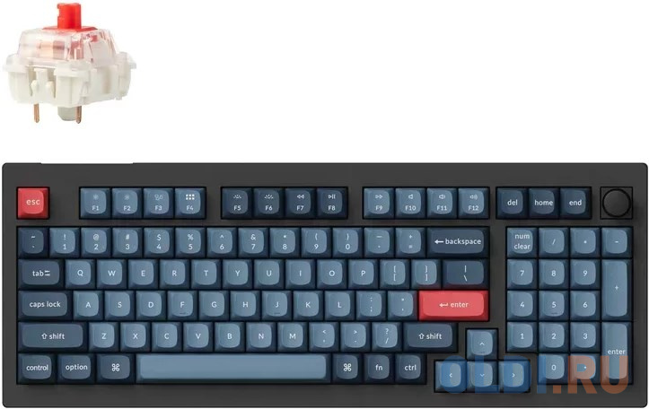 

Полноразмерная (96%) механическая клавиатура Keychron V5 Max - 3 типа подключения, 97 клавиш, цвет Carbon Black, переключатели Gateron Jupiter Red