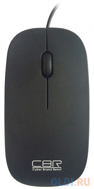 Мышь CBR CM 104 Black, оптика, 1200 dpi, офисн., провод 1.2 метра, USB фото