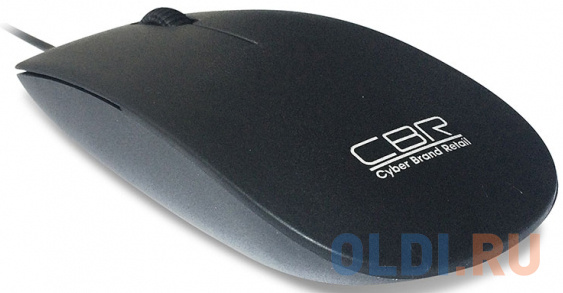 Мышь CBR CM 104 Black, оптика, 1200 dpi, офисн., провод 1.2 метра, USB фото